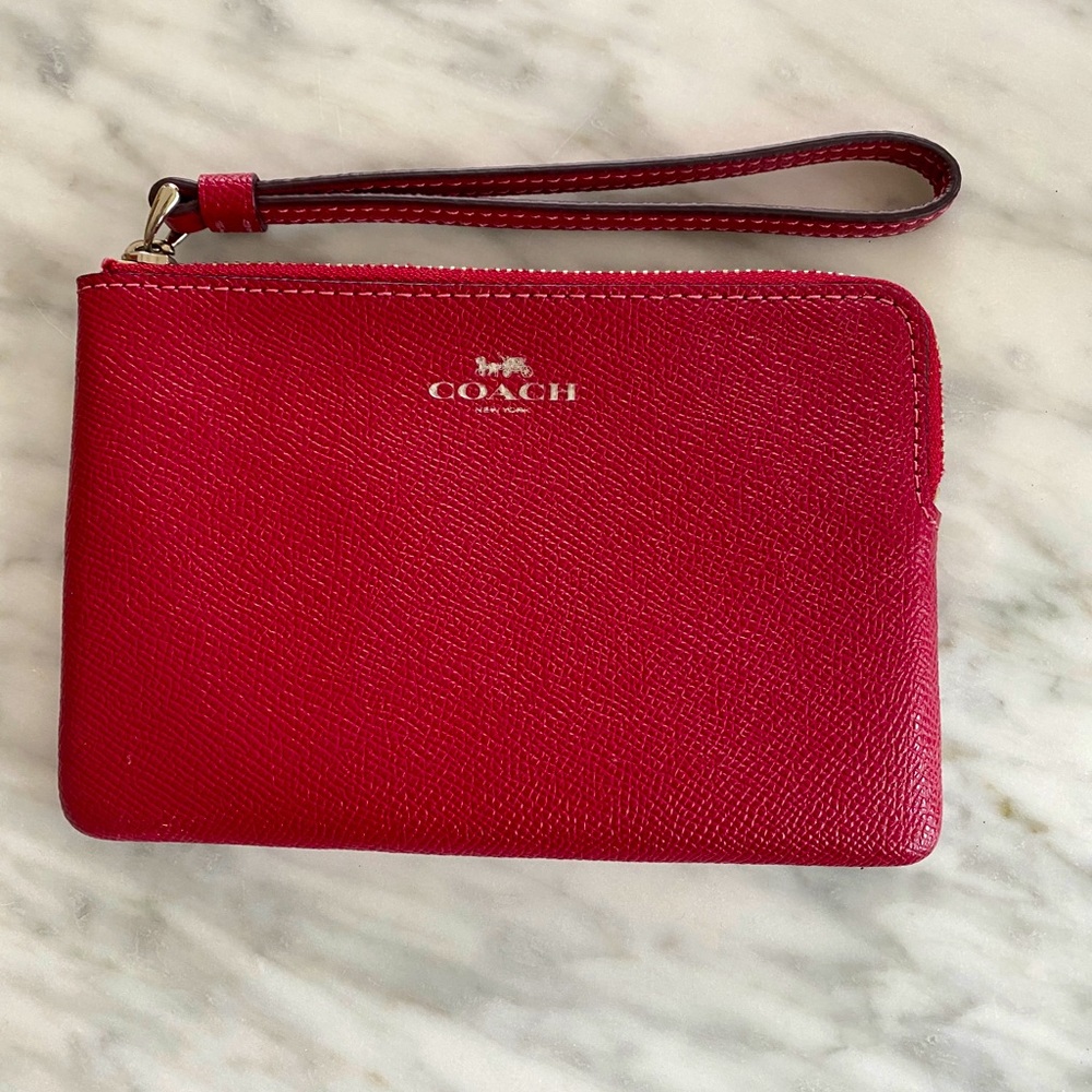 Coach Corner Zip Wristlet